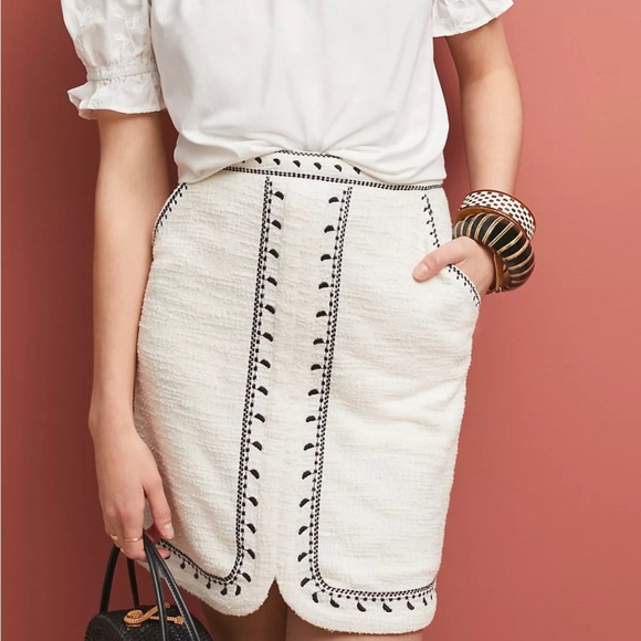 dolan Dresses & Skirts - Dolan Cream Mini Skirt with Black Detailing